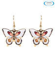 Vendee Orange Butterfly Earrings