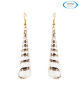 Vendee White Spiral Earrings