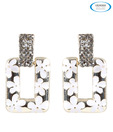 Vendee White Rectangle Earrings