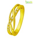 Mi Pearls Diamond Studded Extravagant Gold Ring
