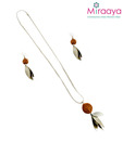 Miraaya Gorgeous Metal Leaves Necklace Set