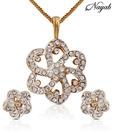 Nayab  Pretty AD Studded Pendant set