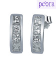 Peora Cz Sterling Silver Dazzling Earrings