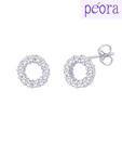 Peora Captivating Cz Sterling Silver Earrings