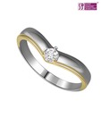Surat Diamond Single Stone Diamond & Gold Ring