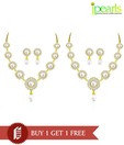 Jpearls Classy CZ Necklace Set With Freebie