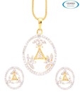 Vendee Fabulous CZ Studded Pendant Set