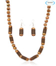 Vendee Brown Crystal Fashion Necklace Set