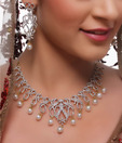 Karishma Charismatic AD & Pearls Bridal Necklace Set