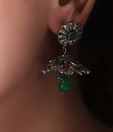Spyra Fabulous Green Drop Crystal Earrings