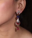 Spyra Red Drop Crystal Earrings
