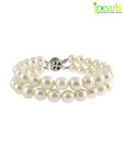 Jpearls 2 String Peach Pearl Bracelet