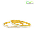 Jpearls Button Pearl Bangles Pair