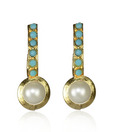 Kshitij Stylish Pearl & Stone Studded Earrings