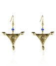 Kshitij Triangular Gold Plated Earrings