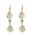 Kshitij Drop Shaped Gold Plated Pearl Earrings