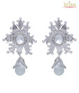 Kriaa Striking White Earrings
