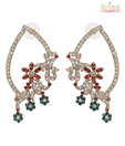 Kriaa Styllish Maroon+Green Earrings
