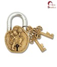 Home Sparkle Brass Hanuman Lock - Fully Functional