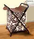 Swayam Brown & Cream Printed Foldable Laundry Bag