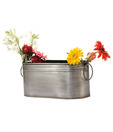 Live n Style Zinc Finish Side Handles Large Planter