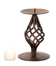 Live n Style Brass Coated Iron Candle Holder
