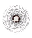 Live n Style Floral Wheel Iron Wall Decor