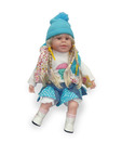 Annie Sitting Musical Doll- Blue & White