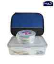 Lock & Lock Rectangular Lunch Box Set With Blue Bag