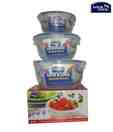 Lock & Lock Three Pieces Airtight Salad Bowl Set