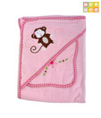 Mee Mee Pink Baby Bath Towel W/Fancy Appliqué For Kids