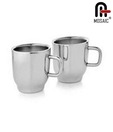 Mosaic Stainless Steel Tea Cup Set Of 4 Pcs- Moca