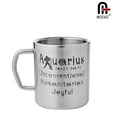 Mosaic Trendy Stainless Steel Zodiac Sign Aquarius Mug