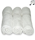 Fleecy Plain White Terry Towel- 3 Pcs