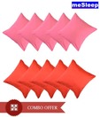 MeSleep 10 pc Hues of Red Silk Cushion Covers