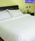 MeSleep White Satin Finish Bed Sheet