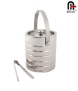 Mosaic Stylish Stainless Steel Ice Bucket & Ice Tongs
