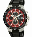 Casio Rich Red & Black Edifice Chronograph Watch