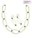 Niharikaa Pearls White & Black Pearl Set