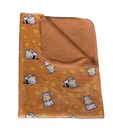 Offspring Printed Baby Blanket-Light Brown