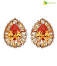 Opaleena Amber Topaz Crystal Earrings