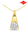 Sparkles Dainty Yellow Gold Pendant