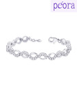 Peora Splendid CZ Sterling Silver Bracelet