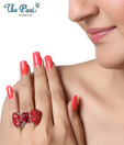 Pari Red Bow Ring