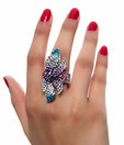 Pari Multicolour Flower Ring