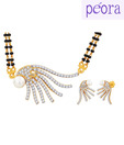 Peora Gold Plated Pearl Touch Mangalsutra Set