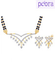 Peora Glam Gold Plated Bridal Mangalsutra Set