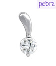 Peora Cz Enticing Sterling Silver Pendant