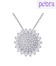 Peora Cz Sterling Silver Stellar Pendant