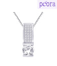 Peora CZ Sterling Silver Glittering Pendant